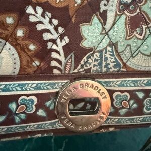 Vera Bradley Floral Brown and Teal Shoulder Bag